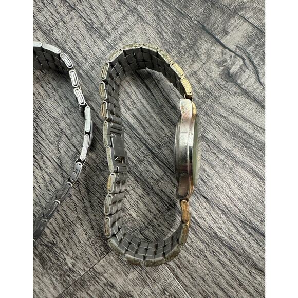 Rare Vintage Citizen Gold And Black Dial Watch Men’s Lot Of Two Embossed Glass - Picture 15 of 16